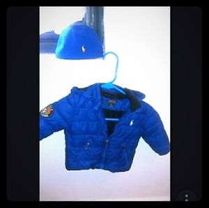 Boys toddler polo Ralph Lauren coat and hat
